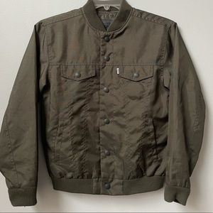 Levi’s Olive Green Bomber Jacket. Size L